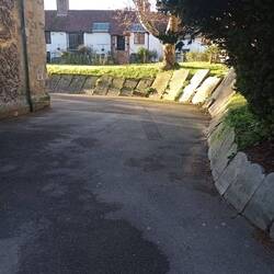 Good use of old headstones, Petersfield