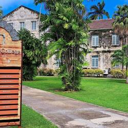 Codrington College: was a private home/plantation, donated in 1710.