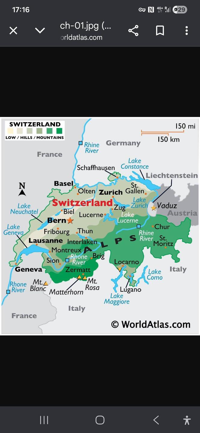 My route from Milan,St Moritz,via Zurich to Zermatt
