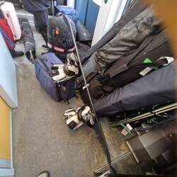 The chaos of ski equipment