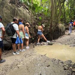Most opt for the 12 mile day hike to the best beaches
