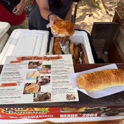 Lunch kiosk. Chicken wrap.