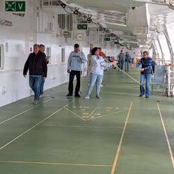 Shufflebord spielen wir gern in unserer privaten Gruppe, da geht es nur um den Spaß 😁