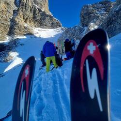 Abfellen beim Schlittkuchen 2519 m