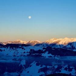 Morgenstimmung mit Vollmond