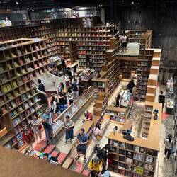BookXcess is like no other bookshop. The bookshelves create a maze of books across different levels.