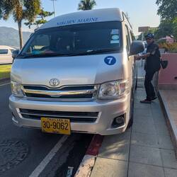 A private transfer to the marina