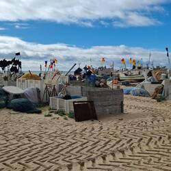 Die "bunten" Fischerboote bei Monte Gordo