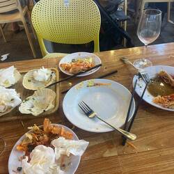 Remains of our dinner