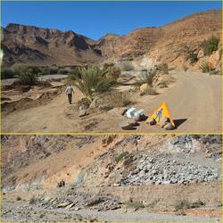 Ups, Straße gesperrt (verschüttet) - links geht es weiter