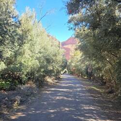 Die Straße wird immer enger.