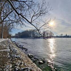 Blick auf die Siegmündung...
