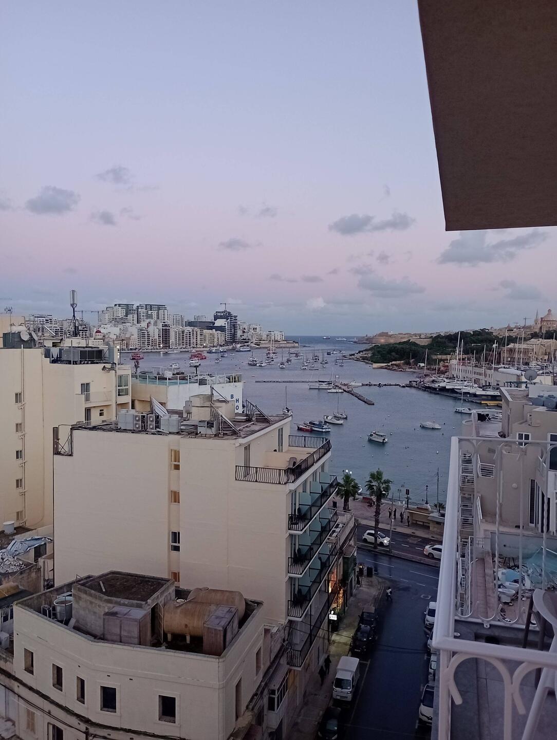 View from our hotel, Sliema Bay