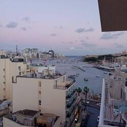 View from our hotel, Sliema Bay