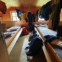 Bude in der Similaun-Hütte