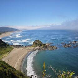 Blick auf den Pazifik vom Ausgangspunkt unserer Wanderung
