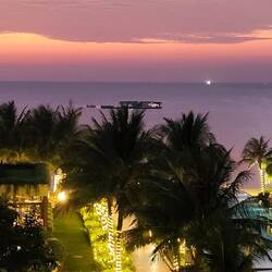 Vue de notre chambre, après le coucher du soleil 🍀