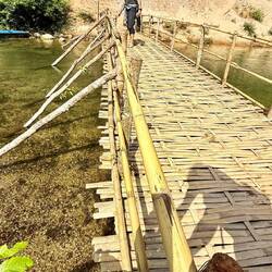 Sortie sur un pont en bambou 😍