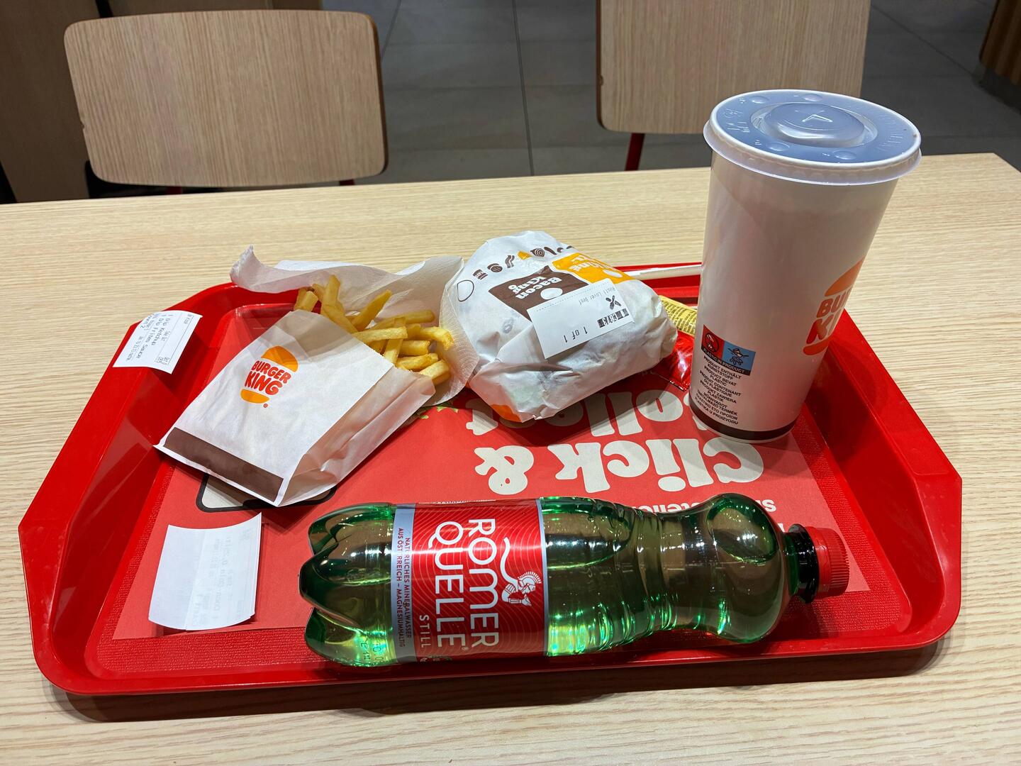 Mitternächtliches Menü bei Burger King