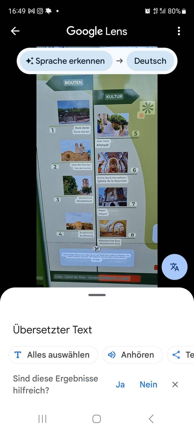 Es gibt einiges zu sehen! Sagt zumindest die Tafel am Wohnmobilstellplatz
