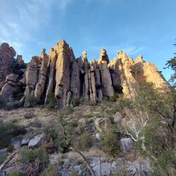 Organ Pipe Rock Formations im Abendlicht.