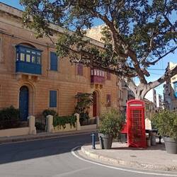 Sliema Street (spoiler alert, there's a cache in the phone box)