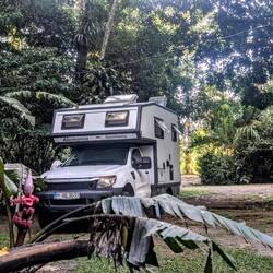 Zwischenübernachtung Camping Carribean Rainforest Sloths