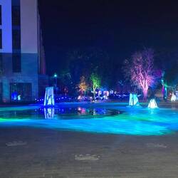 Ice Jungle, in our complex. So pretty with lights and music