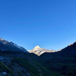 Mount Cook met ondergaande zon