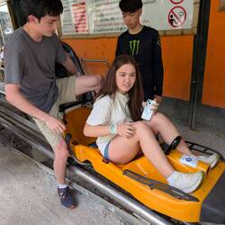 Lara discovering that Jonah would be her ride partner