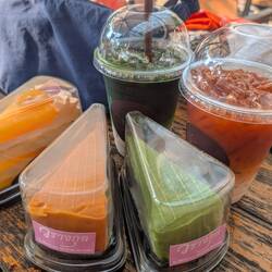 Our package included cakes, drinks and lunch! We took it home for dinner