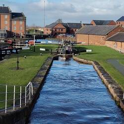 Working our way up our first narrow lock in 6 months
