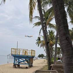 Coming in low to the new airport