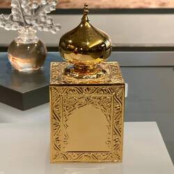 Amouage Gold Man Sterling Silver cask, 24 carat gold plated