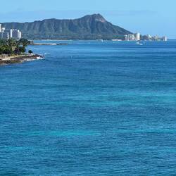 Diamond Head as we head out for 5 sea days to French Polynesia
