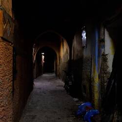 Der Zugang zu unserem Riad - etwas unheimlich