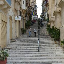 Valletta, city of steps and cafes