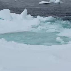 Given water and time ... the ice stands no chance against Mother Nature — Weddell Sea, Antarctica.