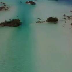 Drohnenflug über die Lagune von Bacalar