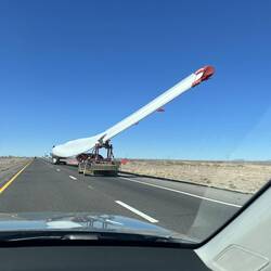 We saw quite a few of these wind vane's being transported today.