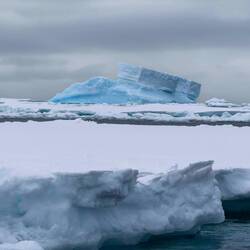 Ice cruising in the pack ice — Weddell Sea, Antarctica.