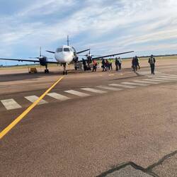 Erste Etappe in Richtung Etzel mit der Propellermaschine ✈️