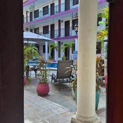 Poolblick vom Zimmer