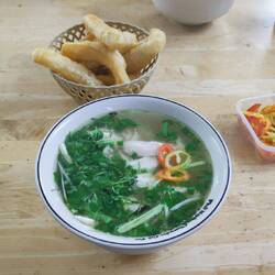 Chicken Pho for Breakfast in Hanoi