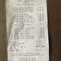 Päckchen irische Butter = 3.99$ / 12 organic Eier=4.25$