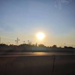 auf dem Weg zum Flughafen