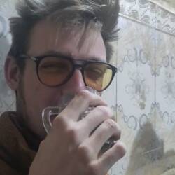 ....early morning, men start the day hanginging out with chai and smokes.