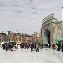 At the Shrine of Imam Hussein.