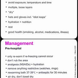 Screenshot of slides from Dr Amar's presentation on frostbite.