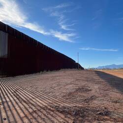 Border wall at Naco Mexico.